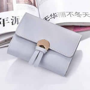 Naivety Solid PU Leather Short Wallet