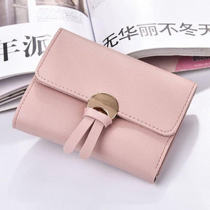 Naivety Solid PU Leather Short Wallet
